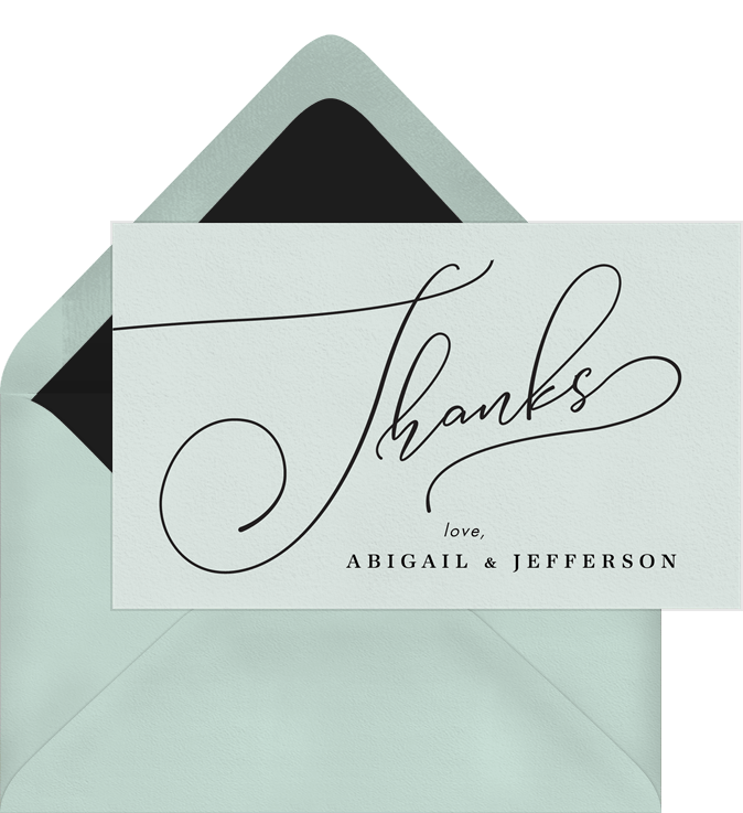 Elegant Type Thank You Notes