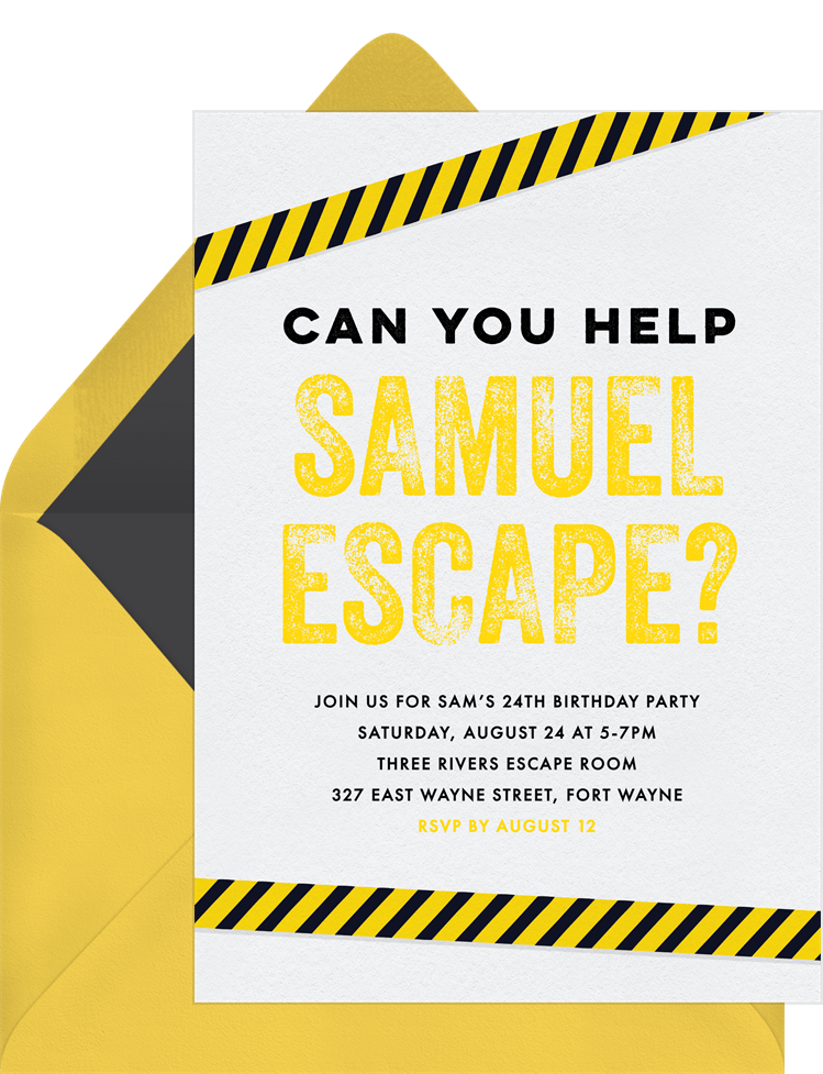 Escape Room Invitations Greenvelope Com