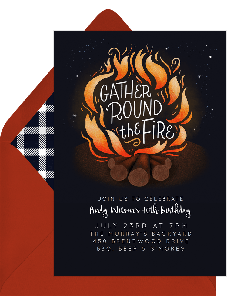 Fire Pit Invitations