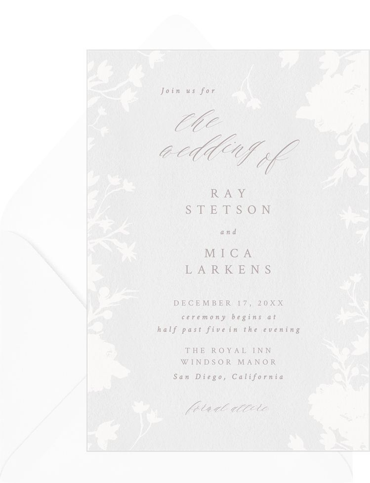 Floral Silhouettes Invitations 