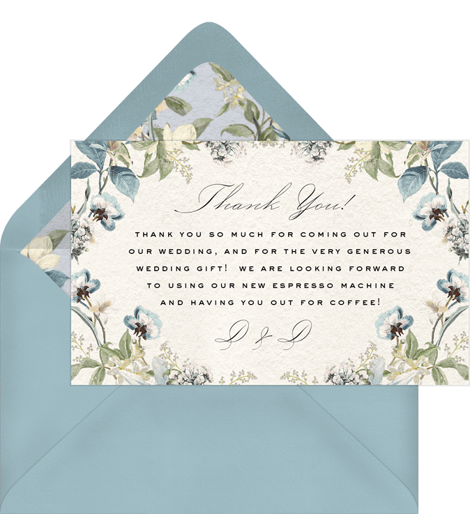 Forever Florals Thank You Notes | Greenvelope.com