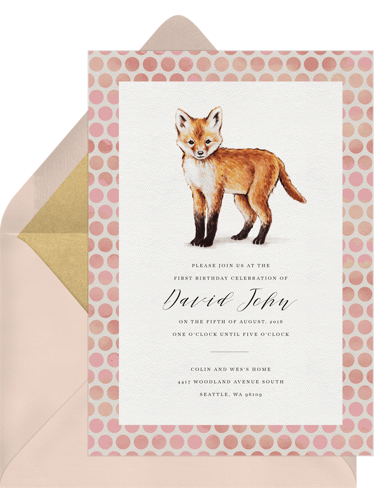 Friendly Fox Invitations