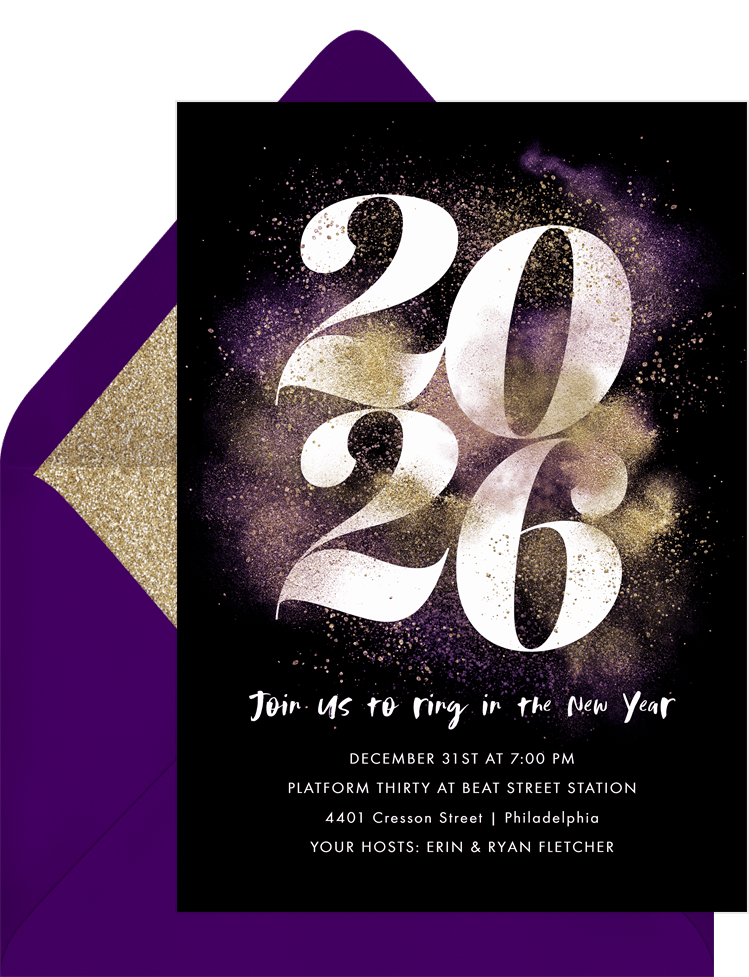 Glitter Bomb Invitations