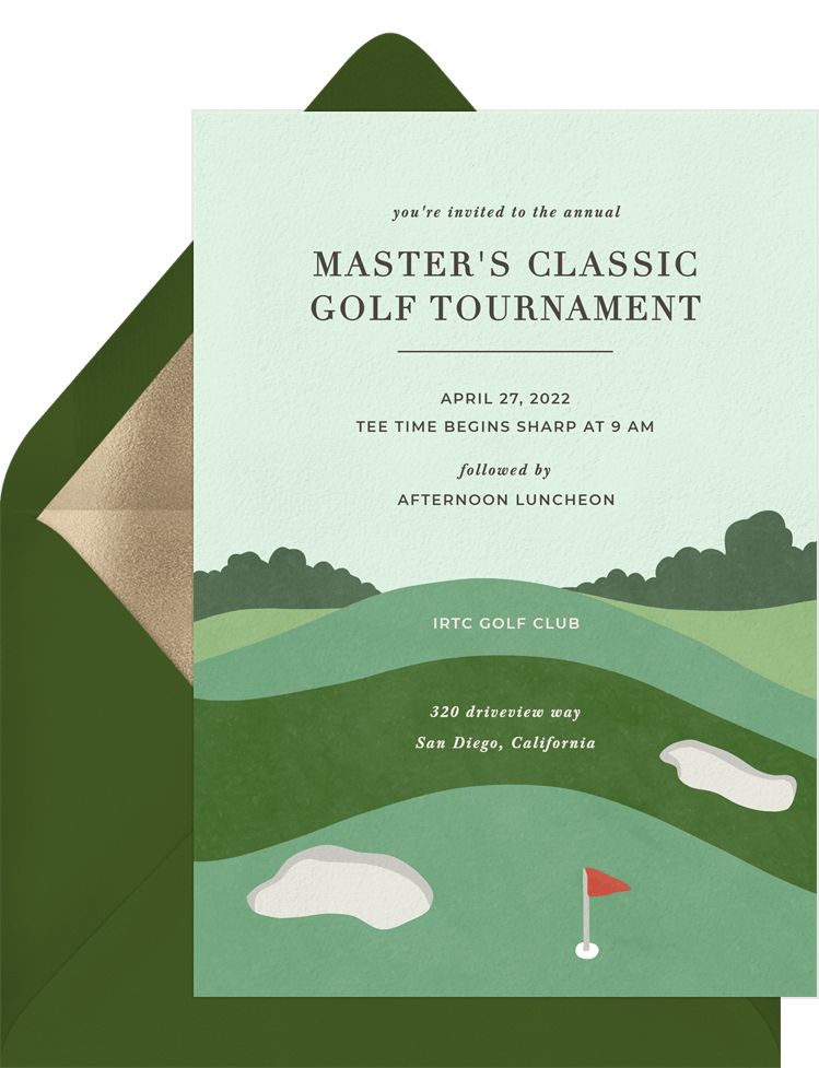 Golf Tournament Invitations