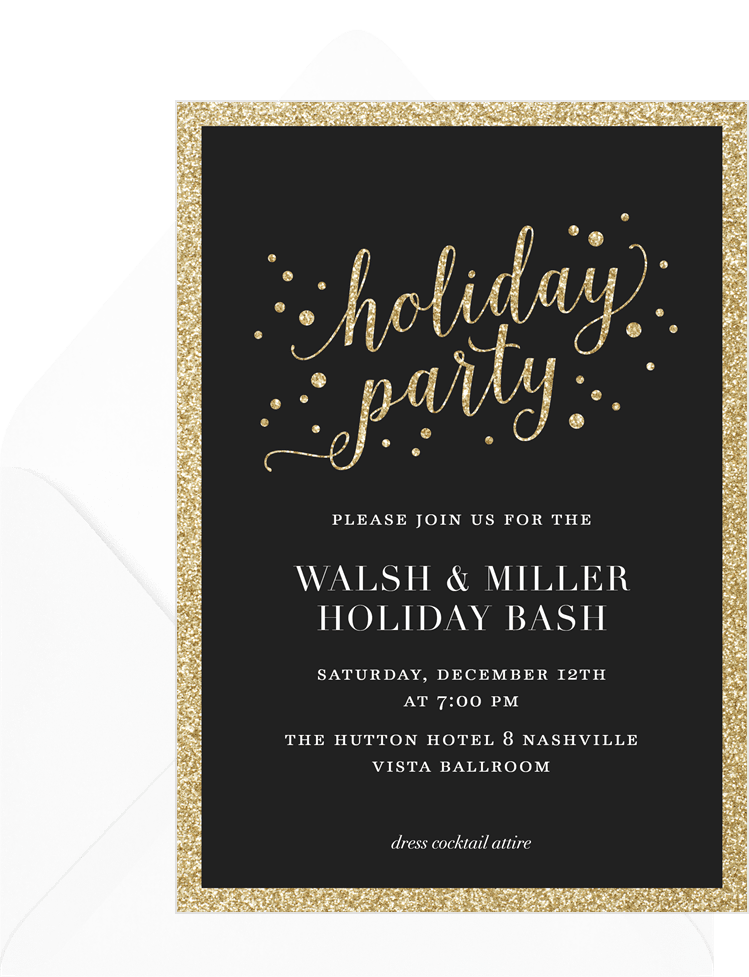 Holiday Sparkle Invitations Greenvelope Com