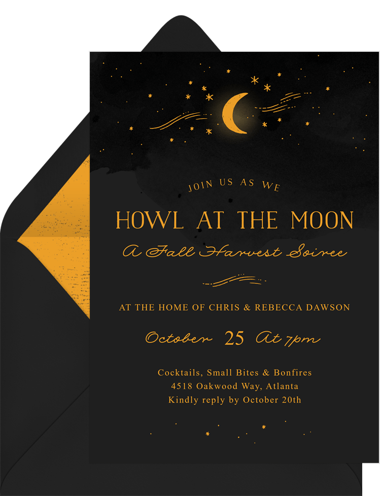 Howl At The Moon Invitations | Greenvelope.com