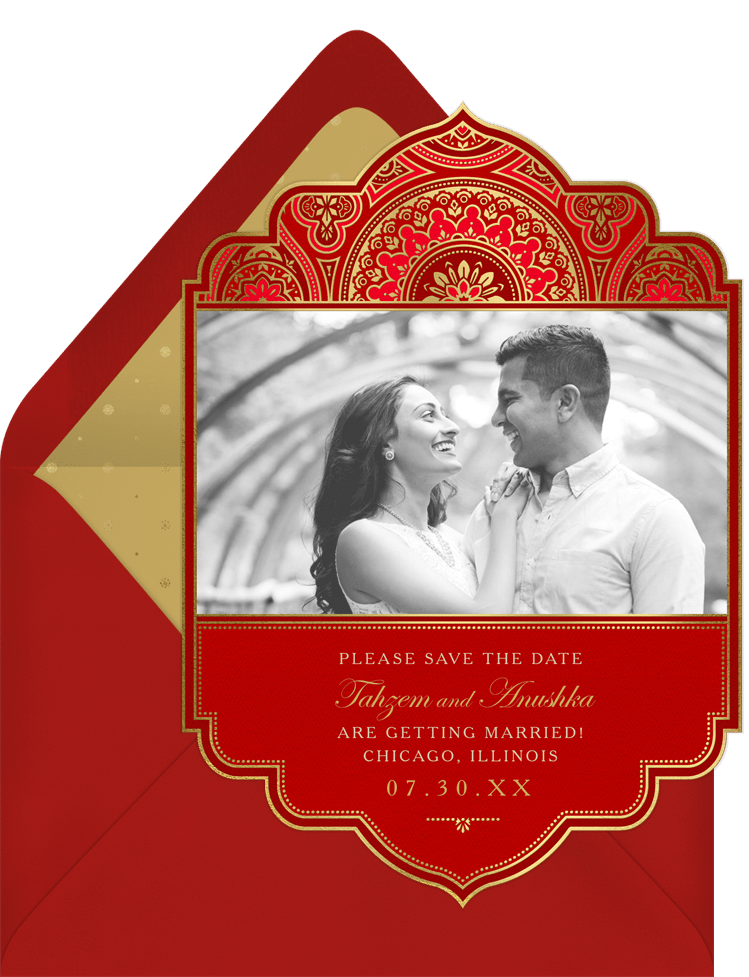 Indian Inspired Save The Dates Greenvelope Com