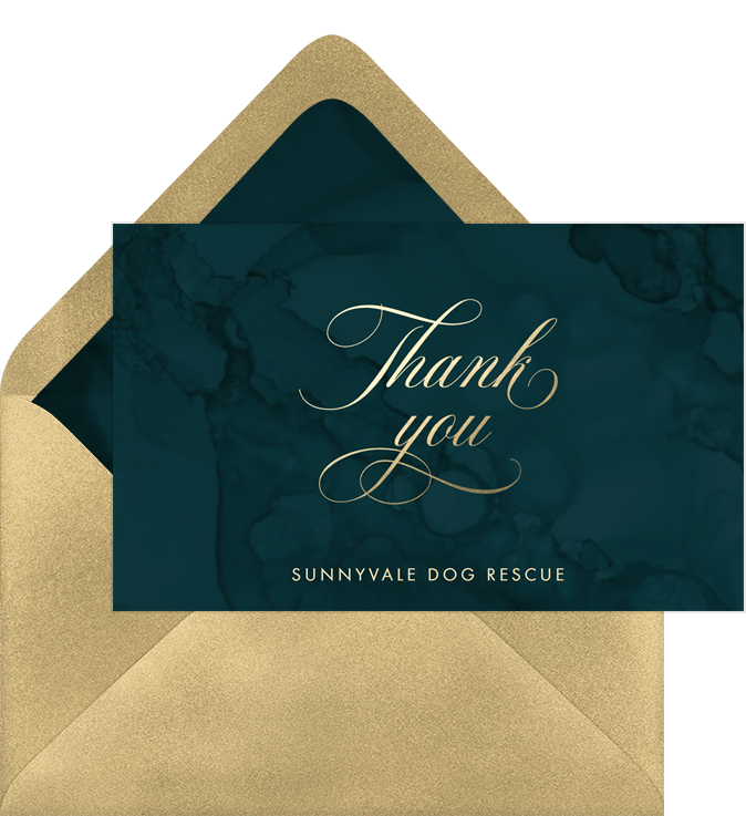 Jewel Tone Marble Thank You Notes