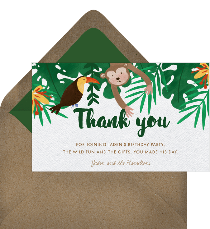 Jungle Wild Thank You Notes
