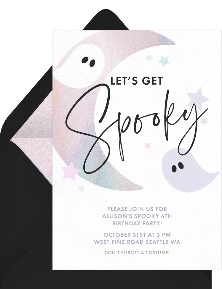 Let S Get Spooky Invitations In Blue Greenvelope Com