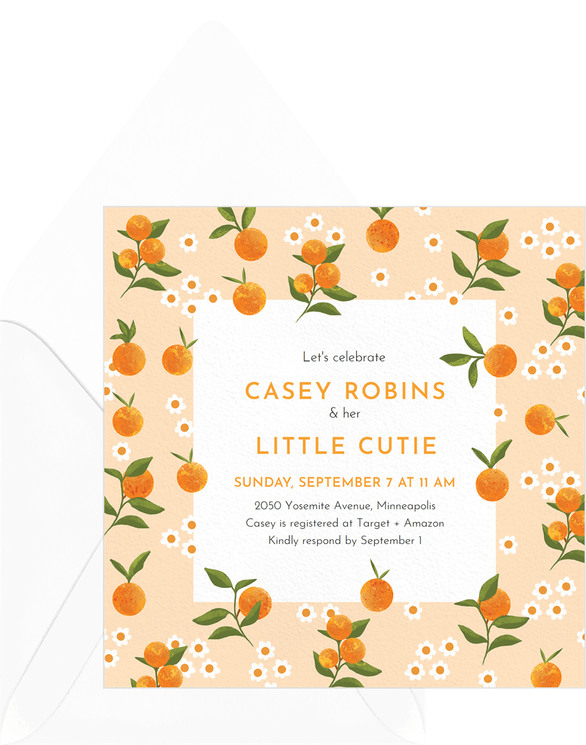 little cutie baby shower invitations