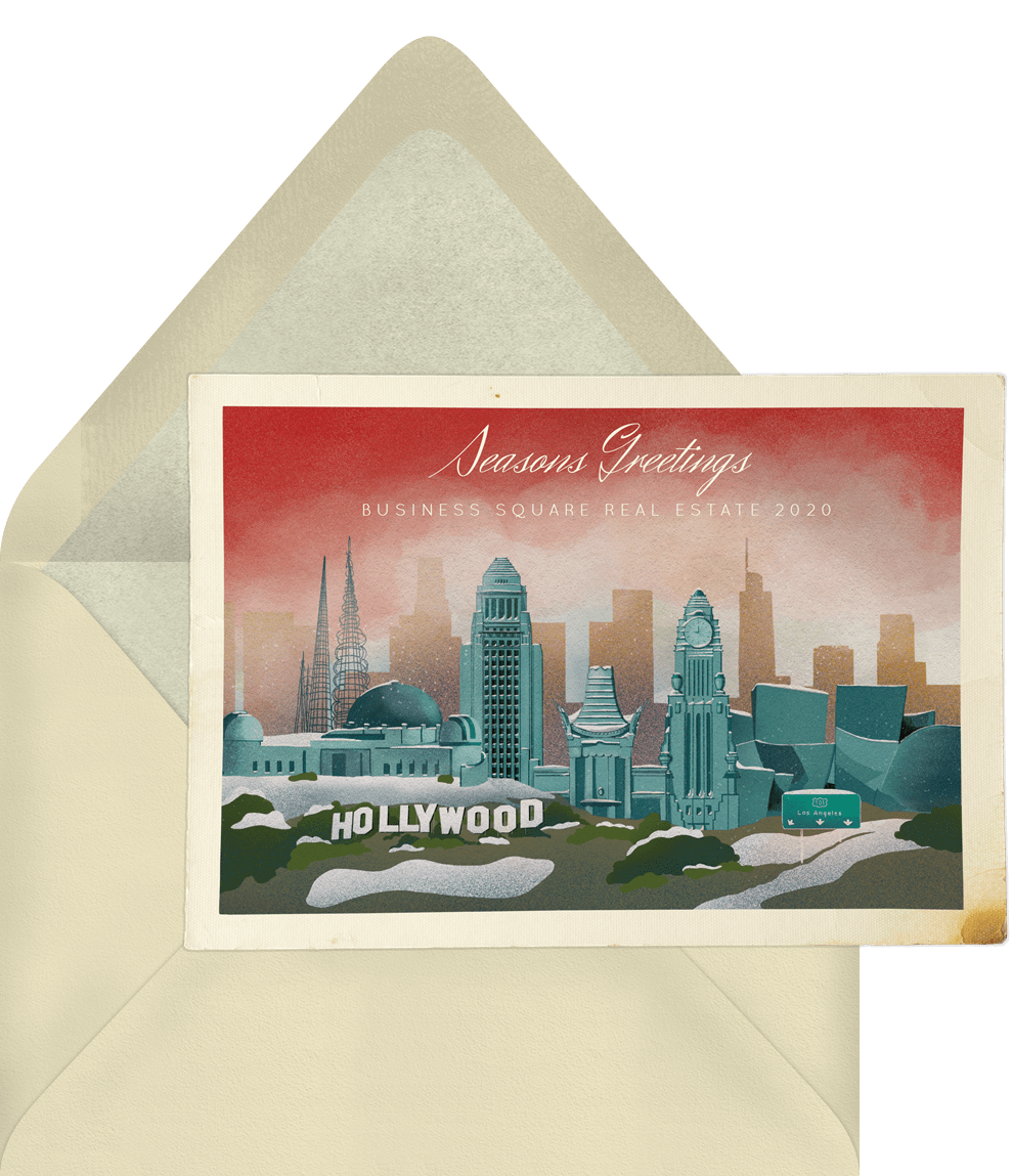 Los Angeles Cards in Red