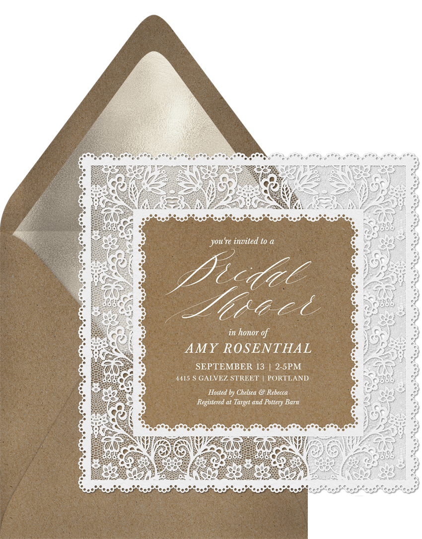 Lovely Lace Invitations | Greenvelope.com