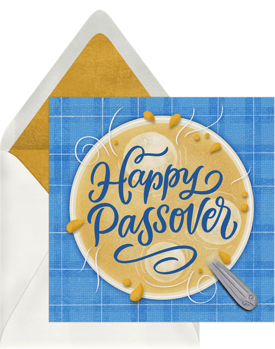 Matzo Ball Soup Cards in Blue | Greenvelope.com