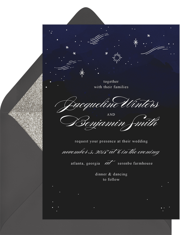 Midnight Magic Invitations in Purple | Greenvelope.com