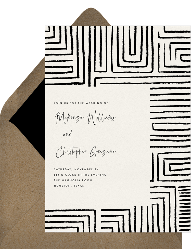 Modern Maze Invitations Greenvelope Com