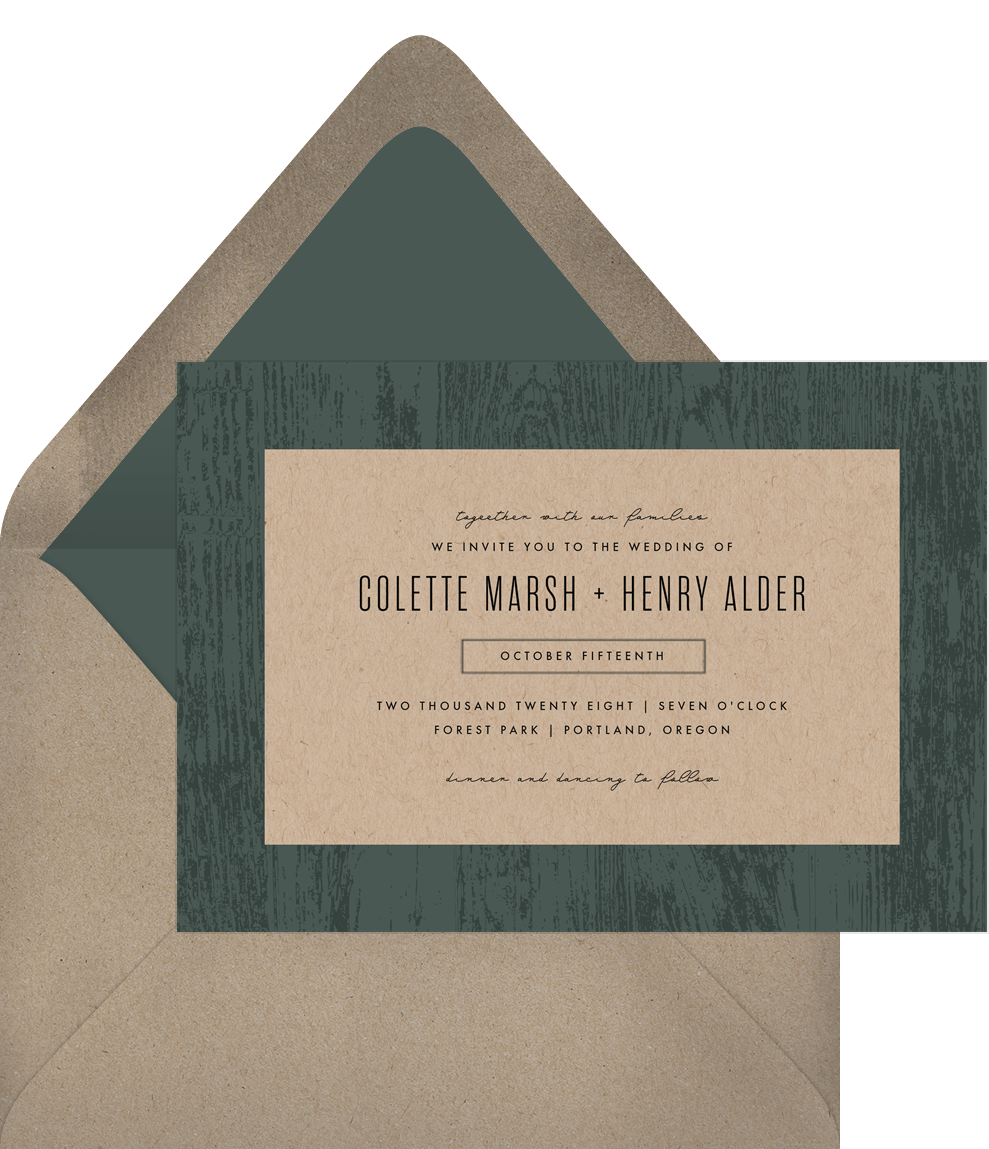 Modern Woodgrain Invitations Greenvelope Com