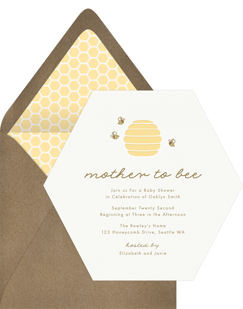 Mother To Bee Invitations Greenvelope Com