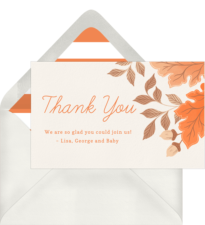 Our Little Pumpkin Thank You Notes