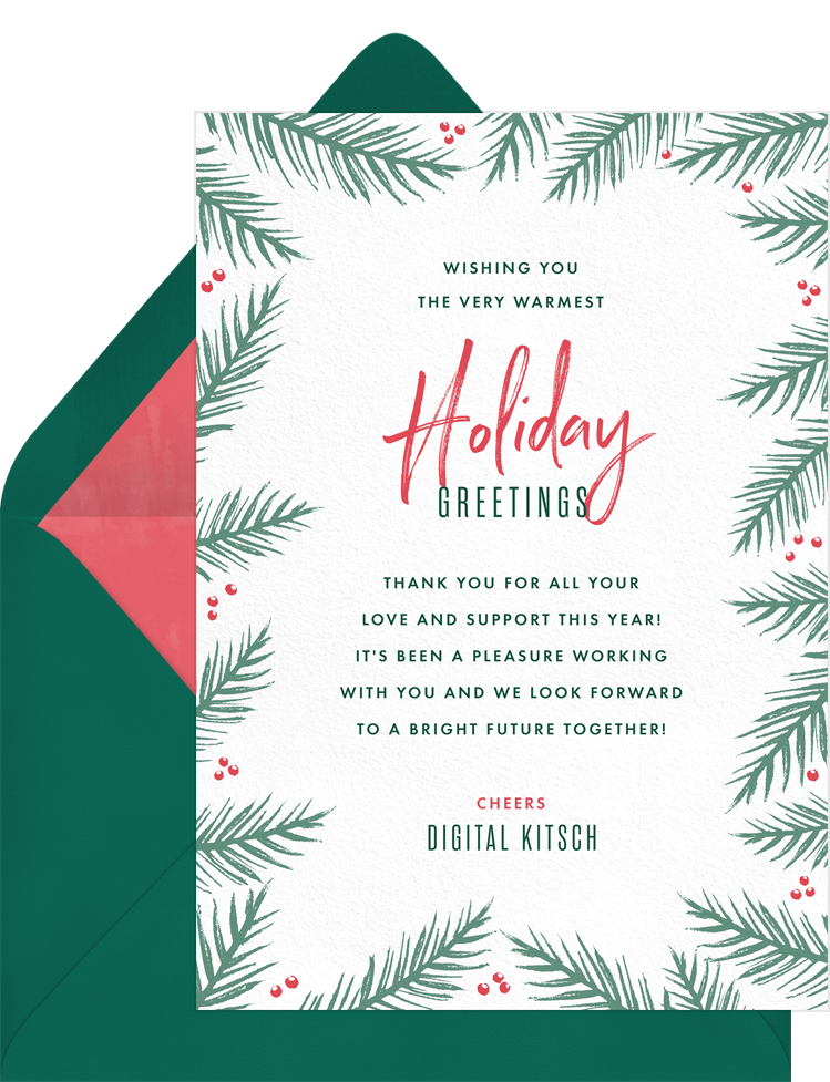 Pine Frame Greeting Cards in White