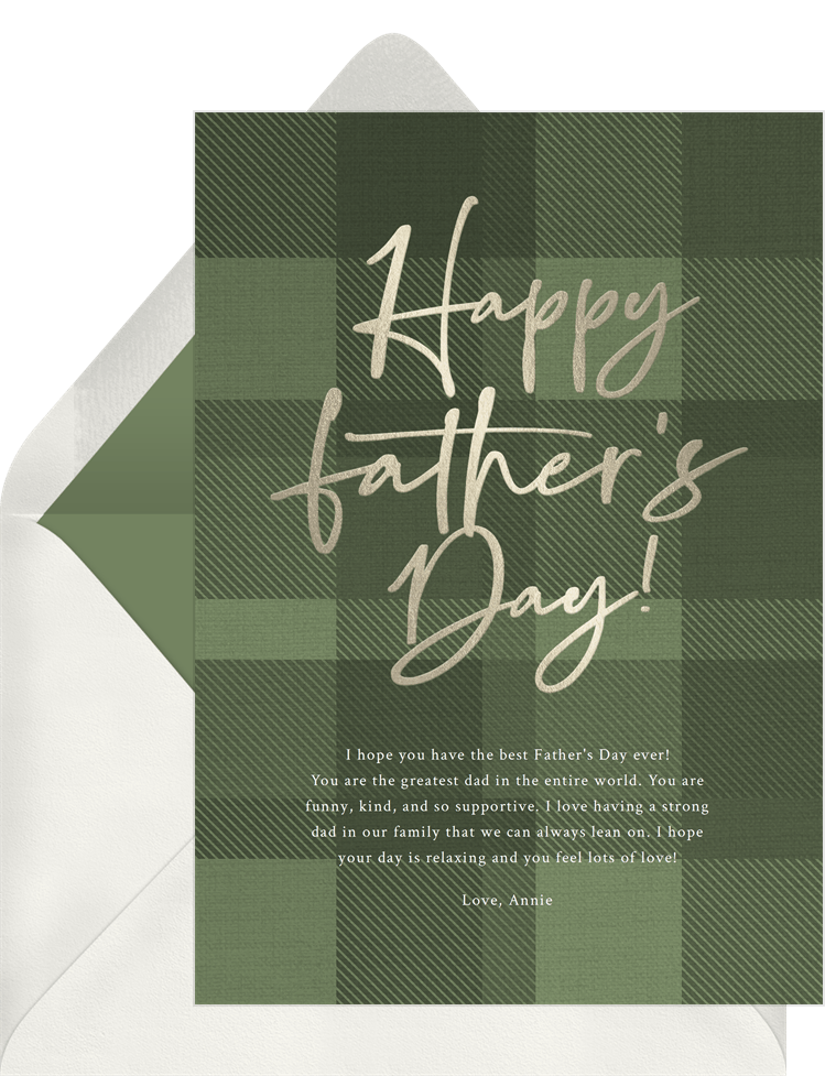 Plaid Dad Cards Greenvelope Com