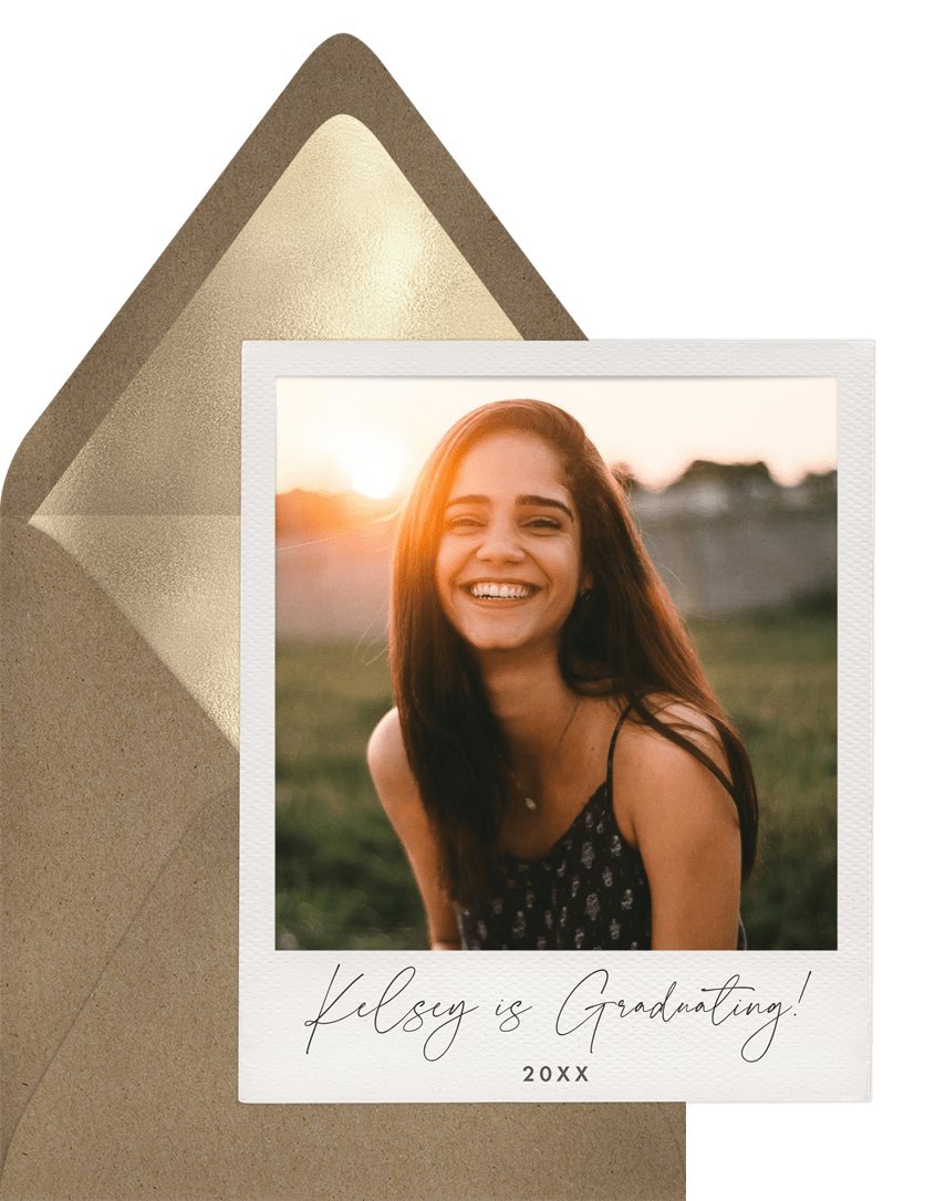 Polaroid Celebration Invitations in White | Greenvelope.com