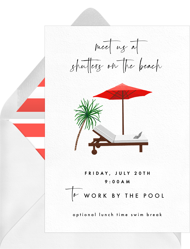 Poolside Lounge Invitations