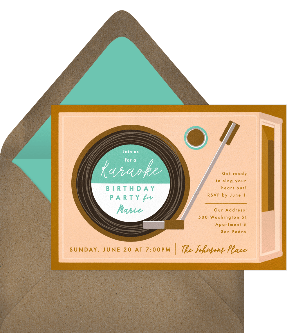 record party invitations