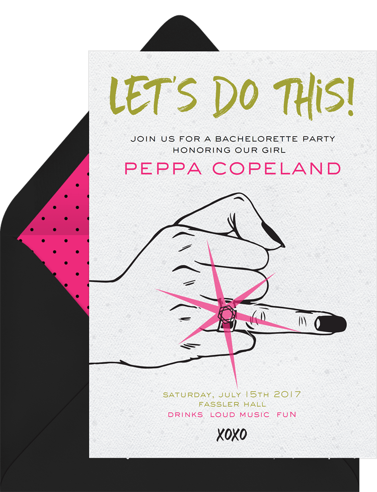 Ride Or Die Bride Invitations in Pink