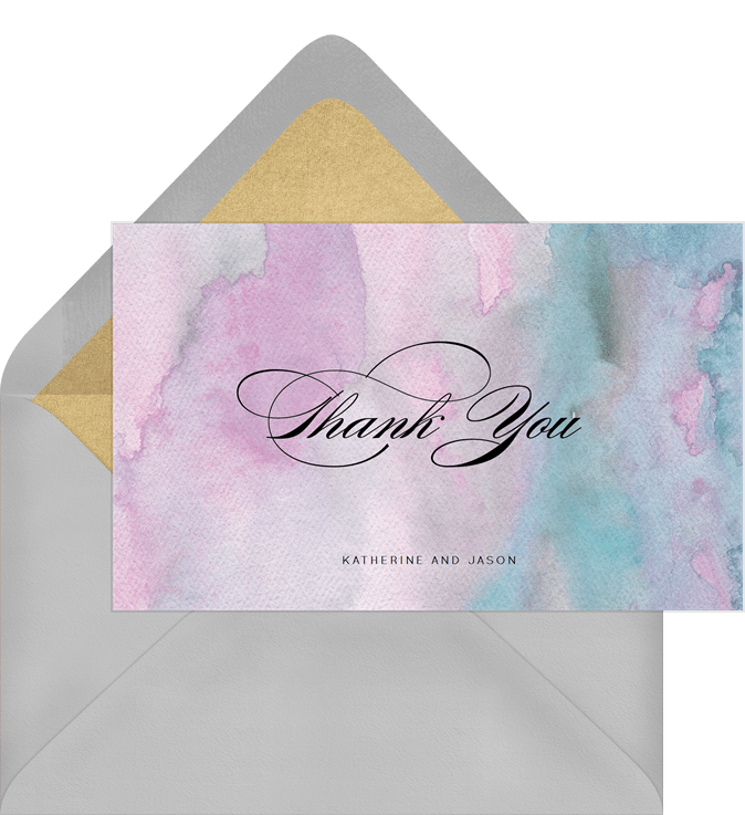 Romantic Watercolor Thank You Notes 