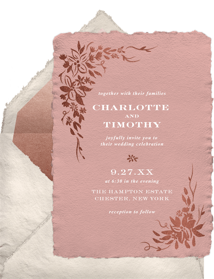 Rose Gold Dreams Invitations | Greenvelope.com
