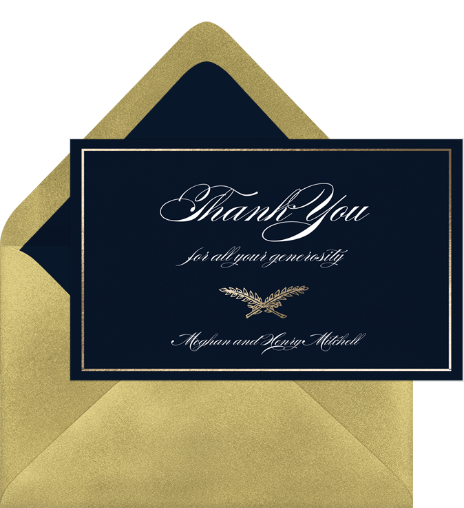 Royal Thank You Notes in White