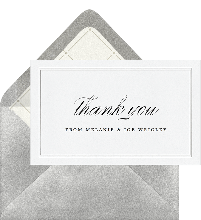 Simple Infinity Thank You Notes In White | Greenvelope.com