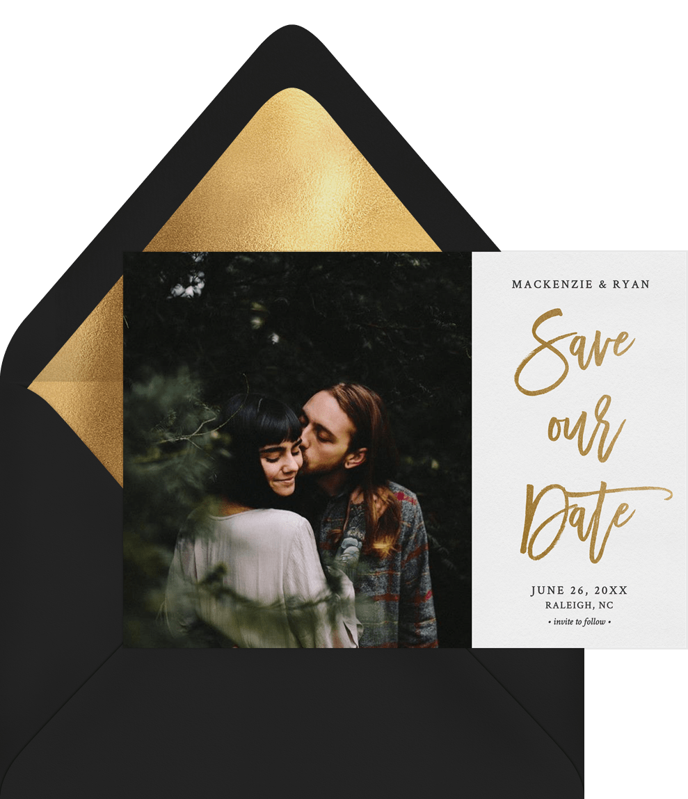 Simply Modern Calligraphy Save The Dates Greenvelope Com