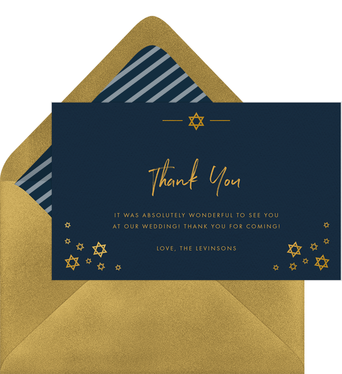 Simply Stars Thank You Notes in Blue | Greenvelope.com