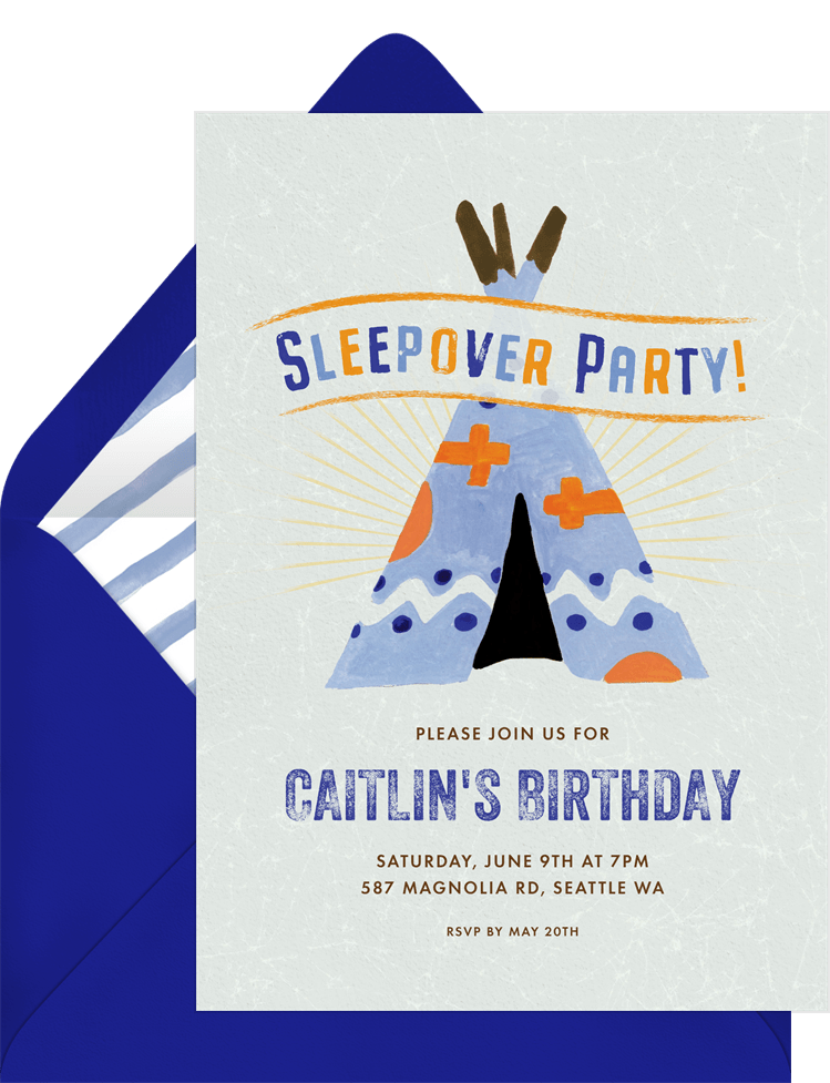 Sleepover Party Invitations