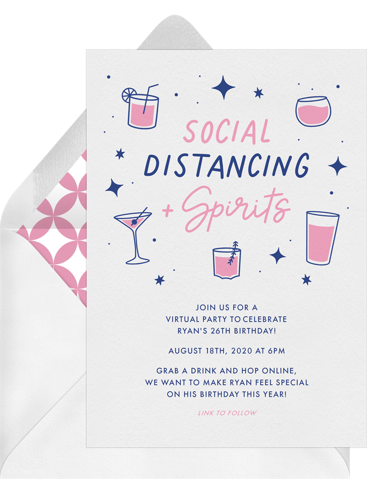 Social Distancing And Spirits Invitations