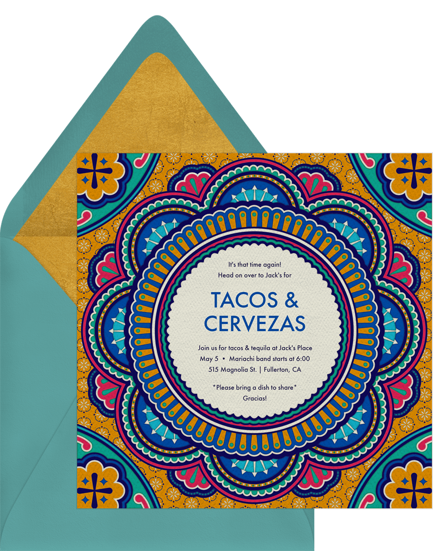 Spanish Tile Invitations in Blue  Greenvelope.com