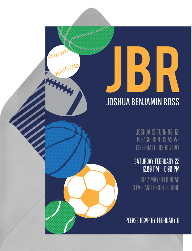 Sports Fan Invitations