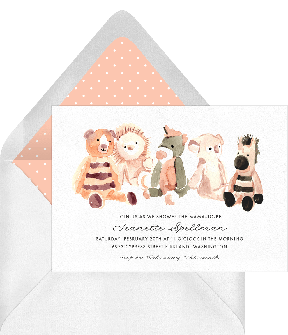 Stuffed Animals Invitations
