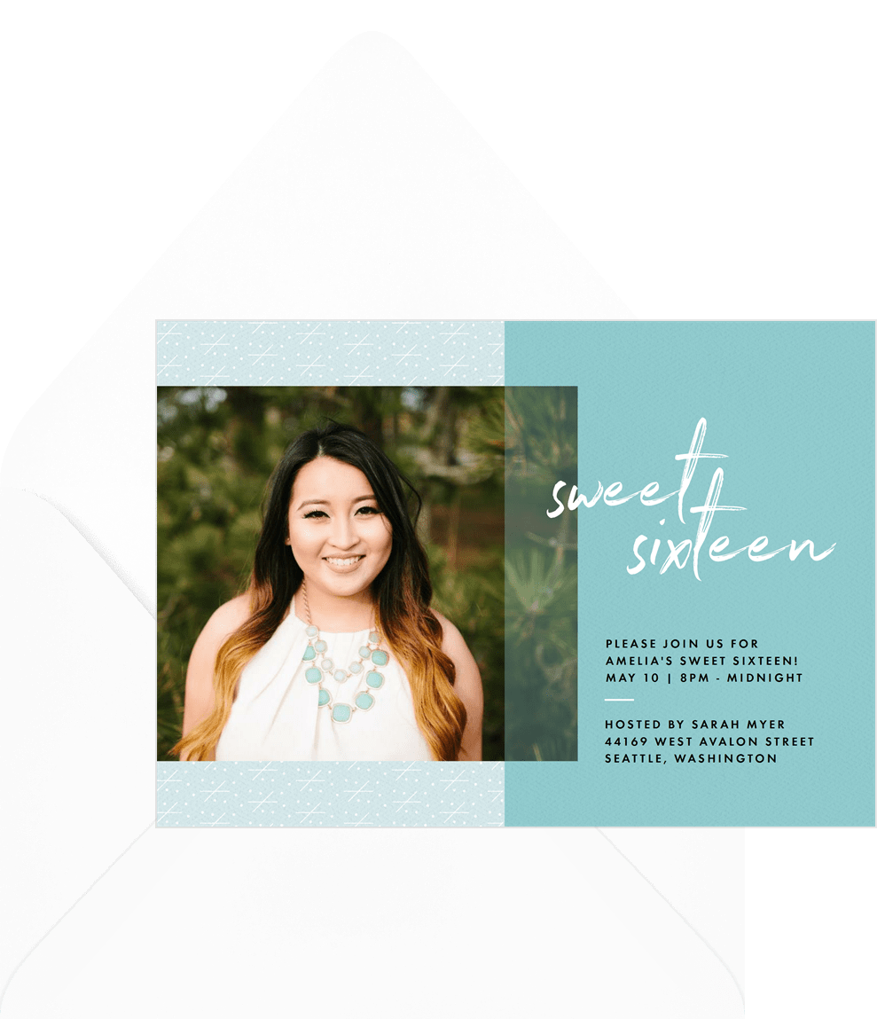 Sweet Overlay Invitations in Blue