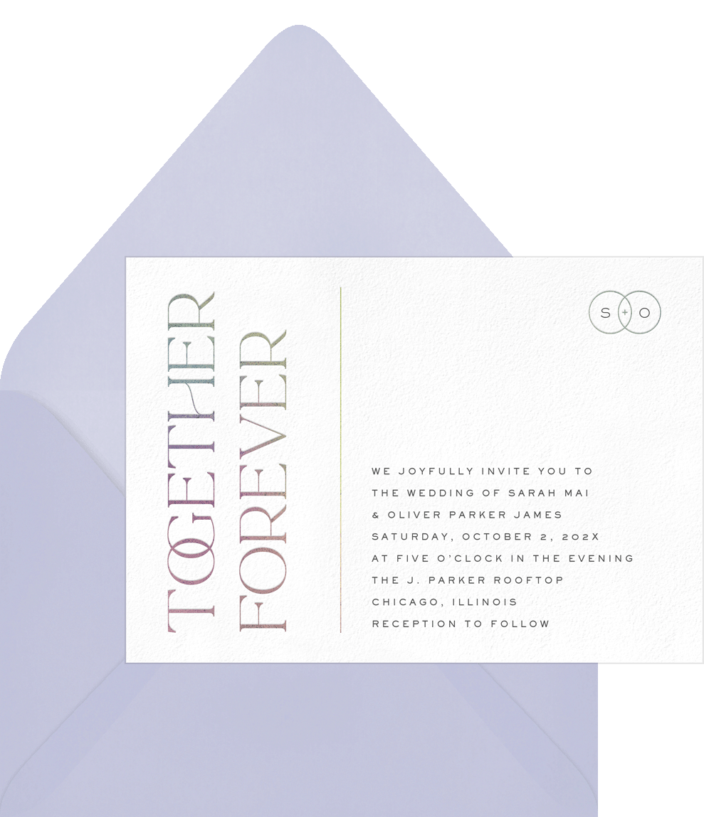 Together Forever Invitations in Pink | Greenvelope.com