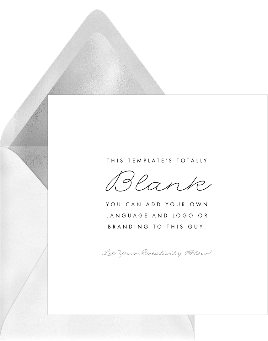 Totally Blank Invitations