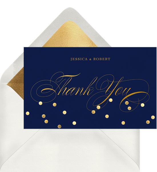 Traditional Calligraphy Thank You Notes In Blue Greenvelope Com