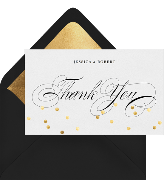 Traditional Calligraphy Thank You Notes Greenvelope Com