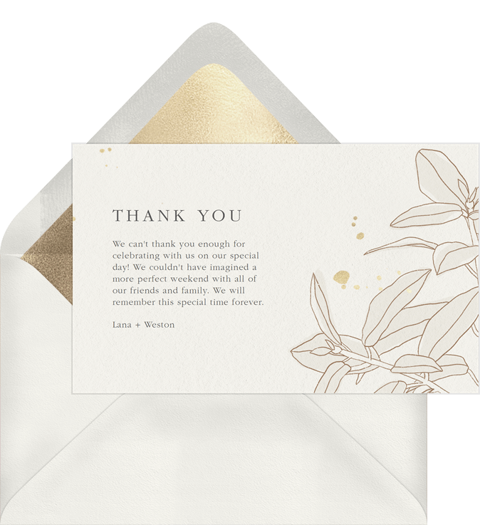 Tranquil Leaves Thank You Notes | Greenvelope.com