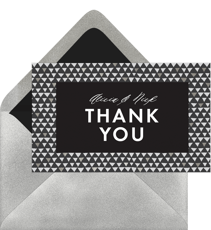 Triangle Pattern Thank You Notes | Greenvelope.com