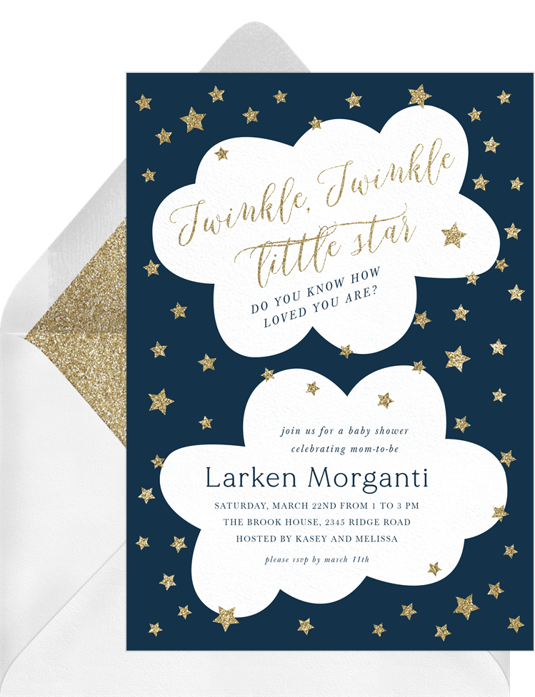 twinkle twinkle invitations  greenvelope