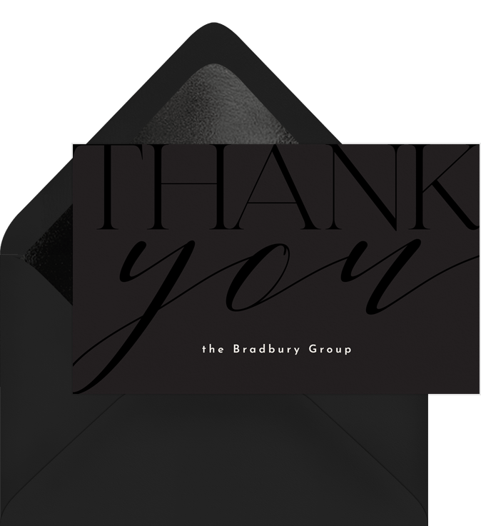 Typographic Open House Thank You Notes in Gold