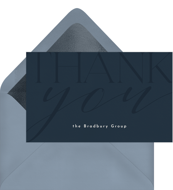 Typographic Open House Thank You Notes in Black
